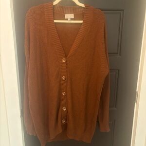 ❤️3/$30🩷 Cyrus XL Button Down Tunic Cardigan in Rust